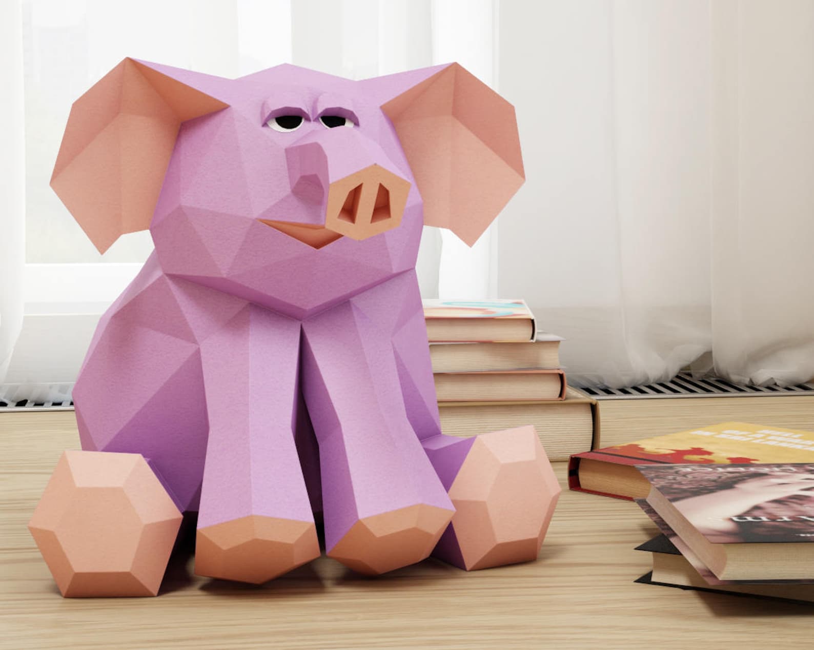 Papercraft Elephant 3D Paper Craft Toy DIY Paper Project Etsy