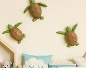 Papercraft Turtles, Paper Craft turtle model, Tortoise PDF template, 3D Terrapin sculpture, Low poly pattern, Little sea Turtles digital kit