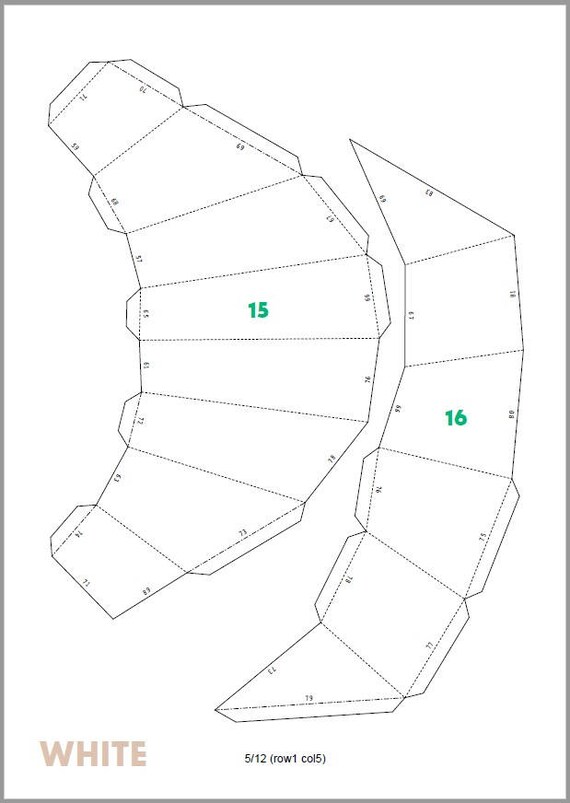 Papercraft Swan DIY paper craft model PDF template kit Low Etsy