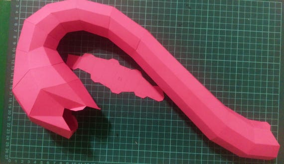 Papercraft Flamingo 3d Papier Handwerk Skulptur Tier Kopf Trophäe Low Poly Skulptur Vorlage Pepakura Pdf Kit Origami Vogel Wohnkultur