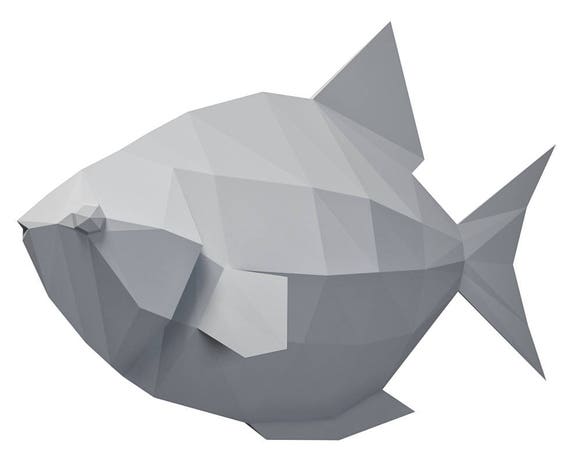 Papercraft Fish, Pattern PDF Template, 3d Paper Craft, Paper Sculpture, Diy  Gift, Diy Paper, Low Poly, Diy Home Decor, Paper Model, Pepakura 
