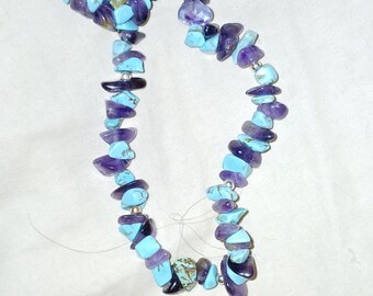 beaded gemstones necklace