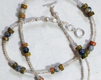 Jewelry Necklace Gemstone Labradorite Sodalite