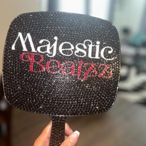 Miroir à main en cristal et strass