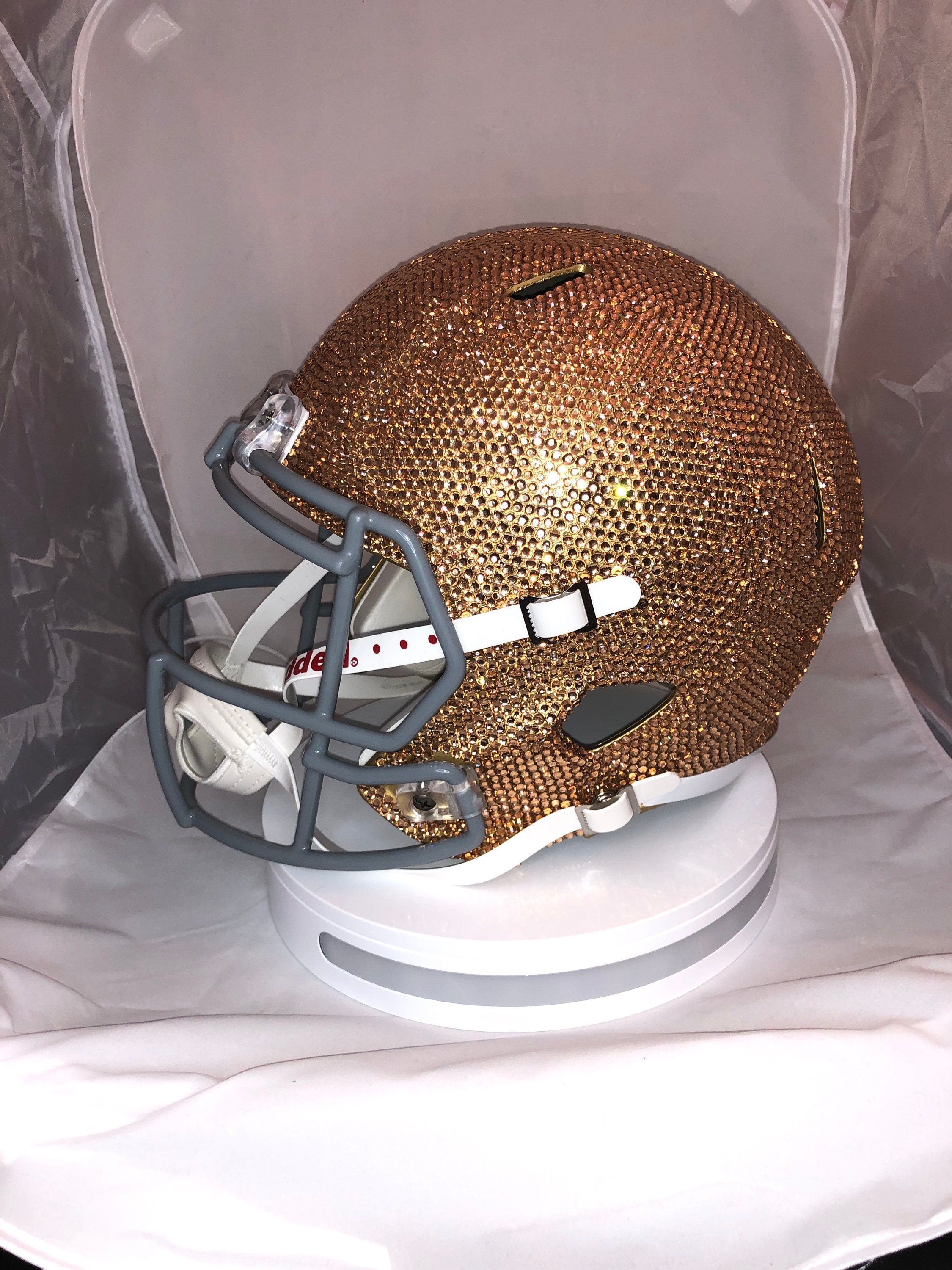 Rhinestone Football Helmet Keychain. - Approximately 6 L, 751650
