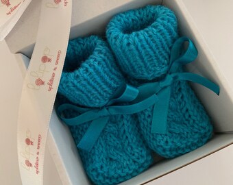 Patucos de bebé tejidos, Regalo para bebé recién nacido, Patucos de bebé tejidos a mano