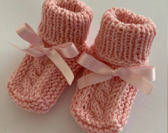 Patucos de bebé tejidos, Regalo para bebé recién nacido, Patucos de bebé tejidos a mano