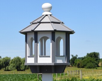 LARGE Poly Bird Feeder | Octagon |  Amish Handmade | Made in USA