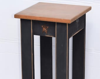 Primitive Tall Accent Table Primitive | wood  Amish Made USA | Handcrafted Handmade | Made in USA