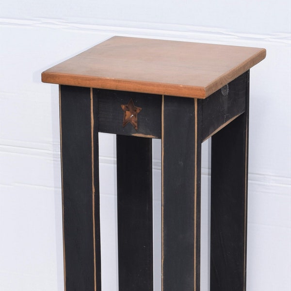 Primitive Tall Accent Table Primitive | wood  Amish Made USA | Handcrafted Handmade | Made in USA