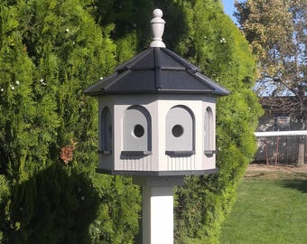 Birdhouse | Large Birdhouse| Poly Gazebo Birdhouse | 8 rooms | Amish Handmade | Made in USA |