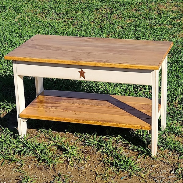 Rustic coffee table |  Amish crafter cabinet| Made in USA