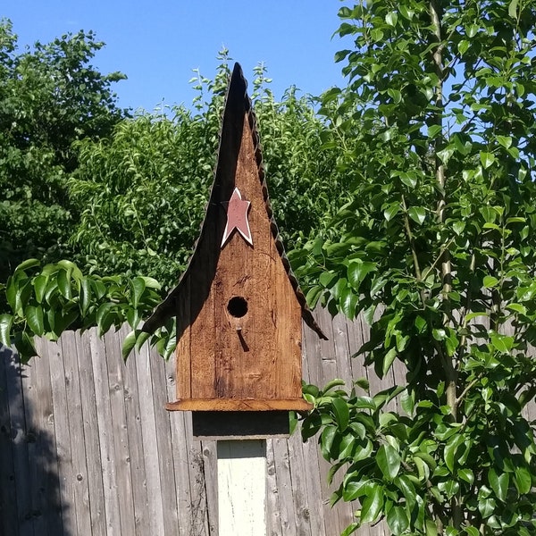 Large Birdhouse | Shanty Birdhouse | A-Frame | Reclaimed Wood |Amish Handmade | Made in USA