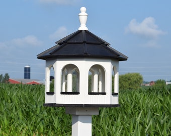 EXTRA LARGE Poly Octagon Bird Feeder | Deluxe 10 qt capacity | Amish Handmade | Made in USA | Multiple colors