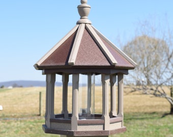 Bird Feeder | Mini Poly Gazebo bird feeder | Amish handmade |  Made in USA | Multiple colors