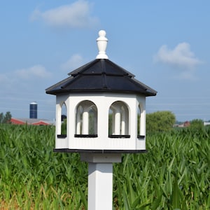 EXTRA LARGE Poly Octagon Bird Feeder | Deluxe 10 qt capacity | Amish Handmade | Made in USA | Multiple colors
