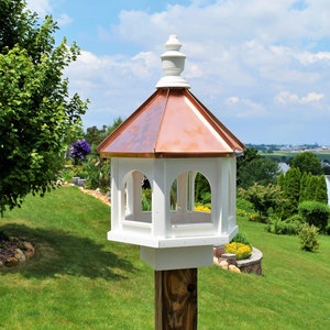 Bird feeder | Small Gazebo Bird Feeder | Poly & Copper | Amish Handmade | Made in USA |