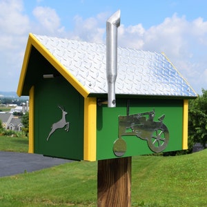 Farmer mailbox | Novelty gift | Amish handmade | Made in USA | deer mailbox