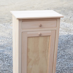 Extra large trash bin | unfinished trash can | Sustainable | Amish handmade | Made in USA | 50 qt | trash cabinet