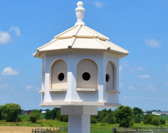 LARGE Poly Gazebo Birdhouse | 8 rooms |  Amish Handmade | Made in USA