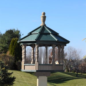 LARGE Poly Gazebo Bird Feeder | SPINDLE | Amish Handmade | Made in USA