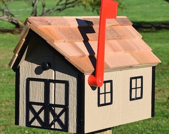 Amish mailbox | Barn Mailbox| Amish Handmade wood mailbox