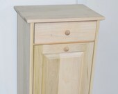 Wood trash can Wooden Trash Bin Tilt Out Amish handcrafted Country wastebasket UNFINISHED Poplar wood