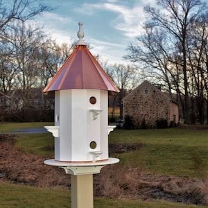 Castle birdhouse | 6 hole birdhouse | Large Vinyl  birdhouse | Amish handmade | Made in USA