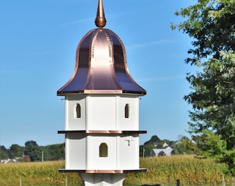 Birdhouse |Extra large  Castle birdhouse | 8 rooms | Vinyl  & Copper roof | Amish handmade | Made in USA