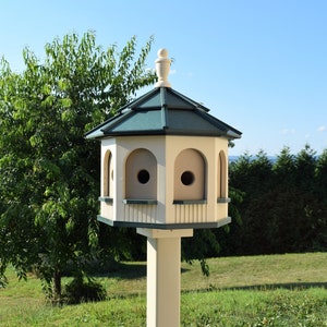 Amish Gazebo Birdhouse | 8 rooms | Amish Handmade | Made in USA| LARGE Poly birdhouse