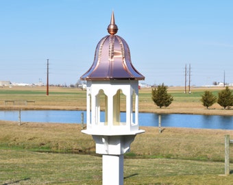 bird feeder | small Castle Copper roof | Vinyl | Made in USA | Amish handmade | small bird feeder