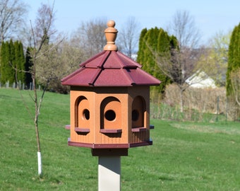 gazebo birdhouse | Made in USA | Amish handmade birdhouse | Poly birdhouse| SMALL