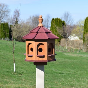 gazebo birdhouse | Made in USA | Amish handmade birdhouse | Poly birdhouse| SMALL