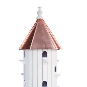 Large birdhouse | Copper roof birdhouse | High roof birdhouse | 10 holes | Amish handmade | Made in USA