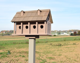 Amish Handmade Purple Martin Birdhouse | Reclaimed Wood