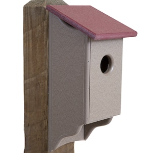 Small Poly birdhouse Bluebird house Amish handmade Made in USA image 1