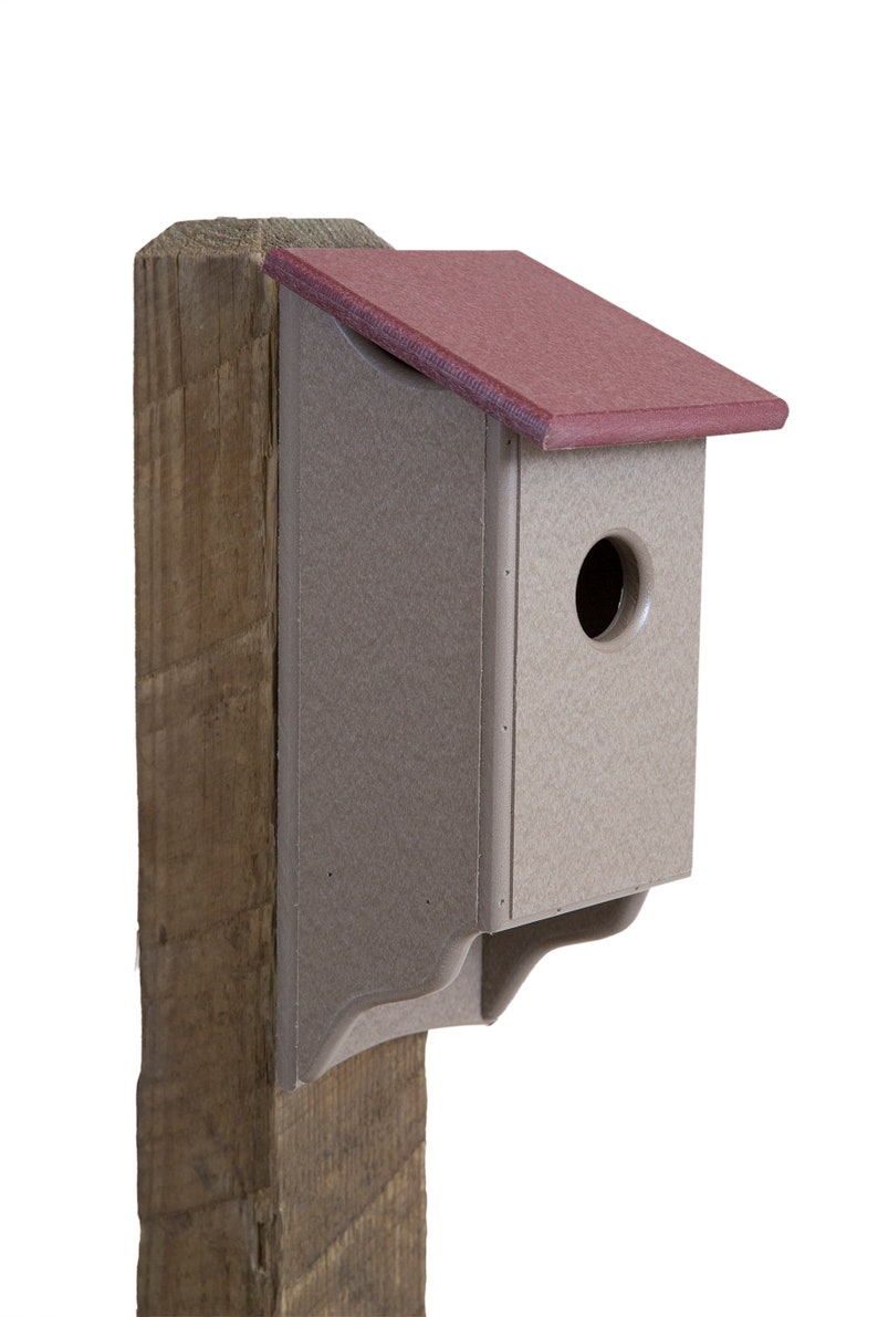 Small Poly birdhouse Bluebird house Amish handmade Made in USA image 1