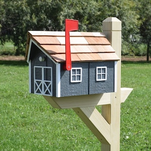 Amish mailbox Barn Mailbox Amish Handmade wood mailbox FREE SHIPPING image 1