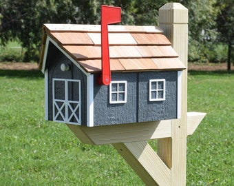 Amish mailbox | Barn Mailbox| Amish Handmade wood mailbox FREE SHIPPING