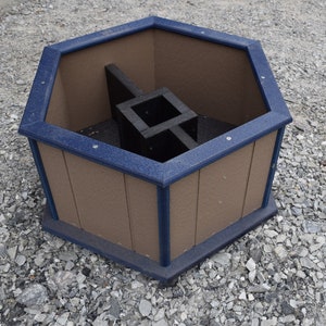 outdoor Planter box Amish birdhouse planter Handmade poly planter recycled plastic box Made in USA image 7