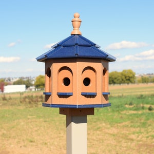 Bird House Poly Gazebo birdhouse 8 holes with 4 rooms Amish Handmade Made in USA small image 6