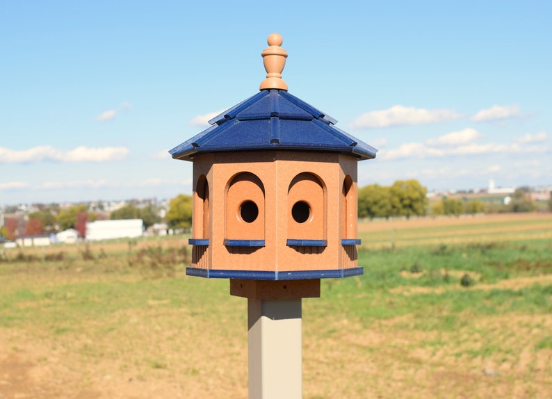 Bird House Poly Gazebo birdhouse 8 holes with 4 rooms Amish Handmade Made in USA small image 6