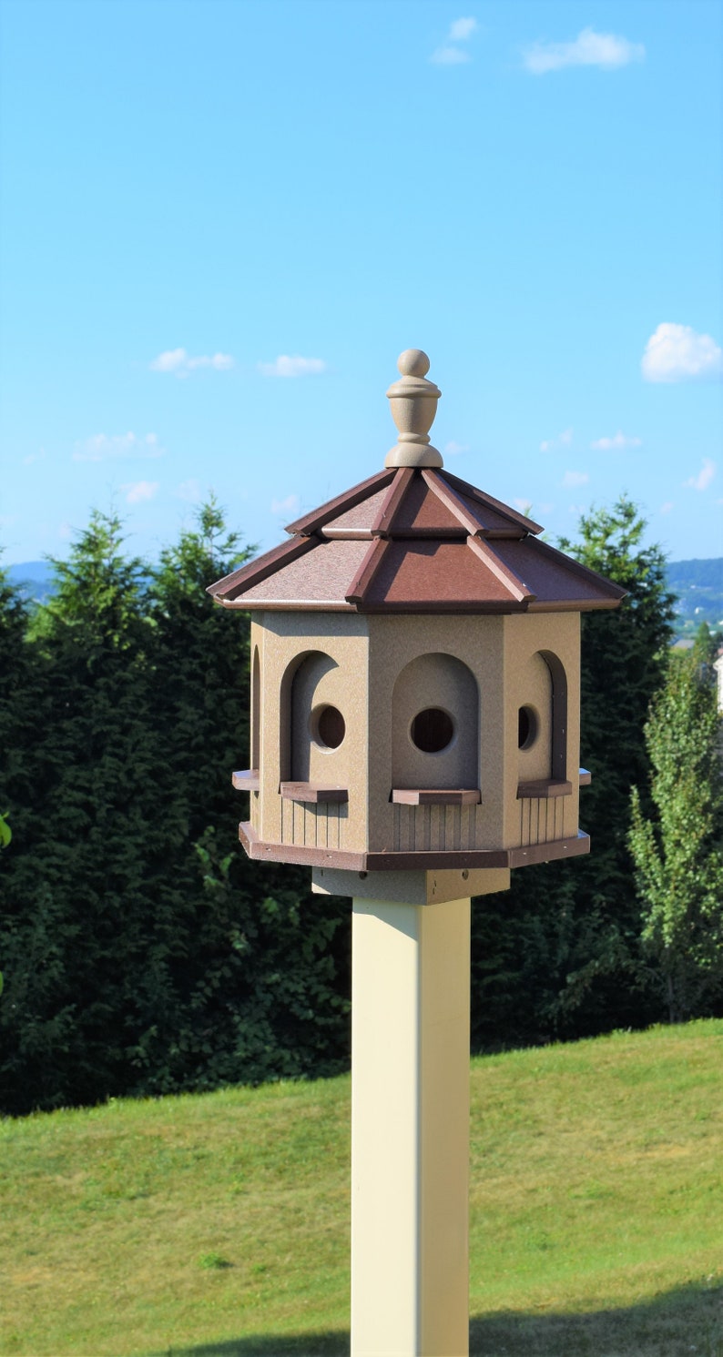 Birdhouse Poly Amish made Gazebo Birdhouse Small 8 holes 4 | Etsy