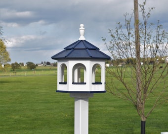 Amish Handmade Large Octagon Bird Feeder | USA Made Poly Lumber