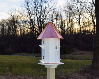 Amish birdhouse | Copper roof |  body | Made in USA | Amish handmade | Vinyl body