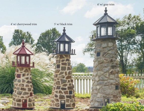 Lighthouse Stone Lighthouse Amish Handmade Garden Lighthouse