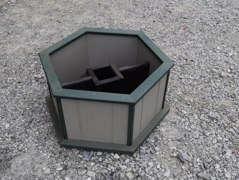 outdoor Planter box Amish birdhouse planter Handmade poly planter recycled plastic box Made in USA image 5