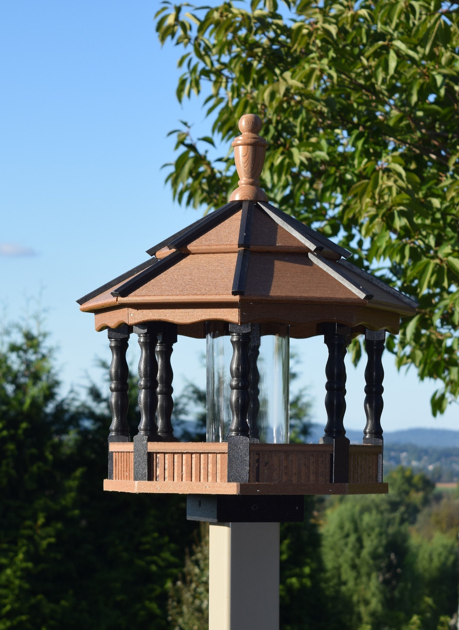 Large Poly Gazebo Bird Feeder Amish Handmade Bird Feeder Etsy