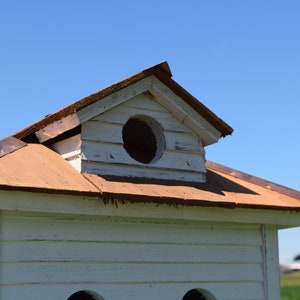 Purple Martin Elegant Martin birdhouse Reclaimed birdhouse Made in USA Amish handmade Copper trim image 3