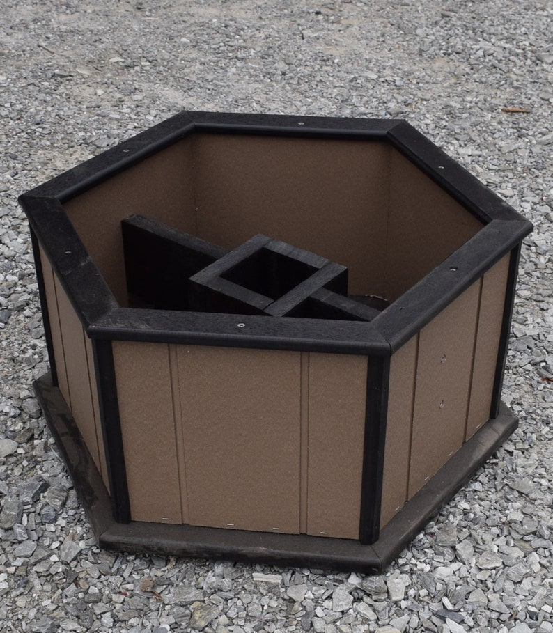 outdoor Planter box Amish birdhouse planter Handmade poly planter recycled plastic box Made in USA Clay